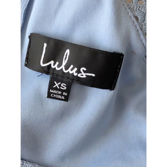 Lulus "This is Love" Slate Blue Lace Maxi Dress - NWT XS - Picture 6 of 10